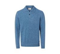 Gant Strickpoloshirt mit Wollanteil Herren Feinstrick blau, XL