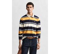 GANT Striped Heavy Rugger Evening Blue Größe: 4XL | Longsleeves Outlet | Herren | Blau