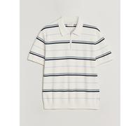 GANT Striped Knitted Polo Eggshell Weiß XL