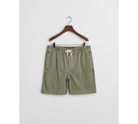 GANT - Sunfaded Regular Fit Shorts mit Kordelzug kalamata green - Gr. - XL