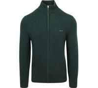 GANT Superfeiner Lambswool Cardigan Dunkelgrün XXL