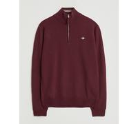 GANT Superfine Lambswool Half Zip Bordeaux Melange Rot M