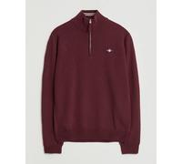 GANT Superfine Lambswool Half Zip Bordeaux Melange Rot XL