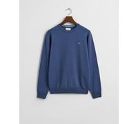 Gant - Superfine Lambswool Rundhalspullover dk jeansblue melange - Gr. - XXL