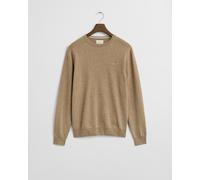 GANT Herren Superfine Lambswool Rundhalspullover (XXXL) DK SAND MELANGE