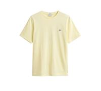 GANT Shield Regular Fit T-Shirt Rundhals Vanilla Yellow, Einfarbig