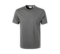Gant T-Shirt Herren Regular Fit Kurzarm Rundhals Baumwolle grau, M