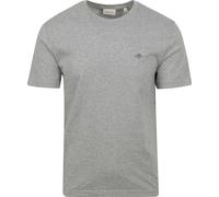 Gant Herren REG Shield SS T-Shirt, Grey Melange, XXL