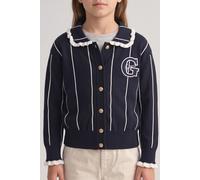GANT Teen Girls Striped Knitted Cardigan Evening Blue Größe: 146 | Strickjacken Outlet | kids | Blau