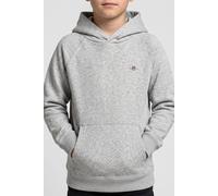 GANT Teen Unisex Shield Hoodie Light Grey Melange Größe: 158/164 | Sportbekleidung Outlet | kids | Grau