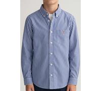 GANT Teen Unisex Striped Shield Poplin Shirt College Blue Größe: 158/164 | Hemden Outlet | kids | Blau