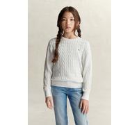 GANT Teenager Teen Girls Pullover mit Zopfmuster (158) Weiß