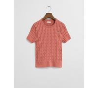 GANT Teenager Teen Girls Zopfstrick Kurzarmpullover aus Stretch-Baumwolle (134/140) FADED BRICK