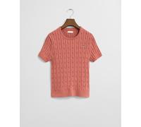 GANT Teenager Teen Girls Zopfstrick Kurzarmpullover aus Stretch-Baumwolle (158/164) FADED BRICK