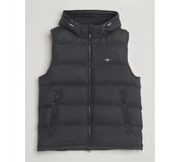 Steppweste GANT "ACTIVE CLOUD", Herren, Gr. M, schwarz, Web, Obermaterial: 100% Polyester. Futter: 100% Polyamid. Wattierung: 100% Polyester, regular fit hüftlang, Westen, mit abnehmbarer Kapuze regul