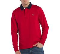 Gant The Original Heavy Rugger Langarm-Top für Herren, Rot 610, XXL