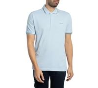 GANT Herren Poloshirt Tipping Piqué Kurzarm Logo Hellblau Größe XXL