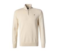 GANT Herren Casual Cotton Halfzip Pullover, Cream, M EU