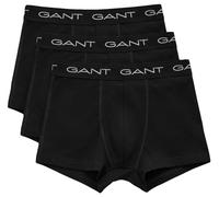 GANT Herren Trunk Boxershorts 3er-Pack – 95% Baumwolle/5% Elasthan, Schwarz, Größe M
