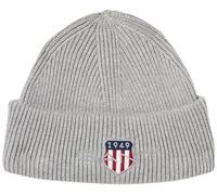 Gant Unisex Archive Shield Cotton Beanie-Mütze, Grey Melange, Einheitsgröße EU
