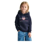 GANT Unisex Kinder Archive Shield Raglan Hoodie Kapuzenpullover, Evening Blue, 98-104 EU