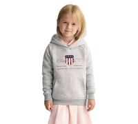 GANT Unisex Kinder Archive Shield Raglan Hoodie Kapuzenpullover, Light Grey Melange, 98-104 EU