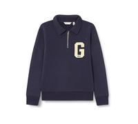 GANT Unisex Kinder G Badge Half Zip Sweatshirt, Evening Blue, 146-152 EU