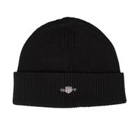 GANT Teenager Shield Beanie aus Baumwolle (S-M) Schwarz