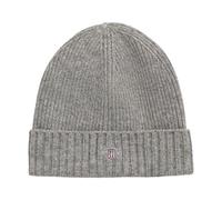 GANT Mütze Shield Wool Beanie Wolle Unisex Grau Melange ONE SIZE