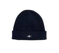 Gant Unisex Shield Wool Beanie-Mütze, Marine, Einheitsgröße EU