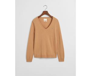 GANT - V-Neck Pullover aus Extra Fine Lambswool caramel beige - Gr. - XXL