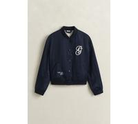 GANT Damen Varsity Jacke aus Satin (XS) EVENING Blau