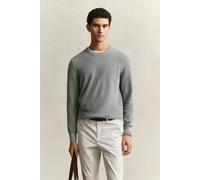 GANT Waffle Knit Sweater Ceramic Grey Größe: XXL | Pullover Outlet | Herren | Grau