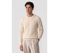 GANT Waffle Knit Sweater Cream Größe: 3XL | Pullover Outlet | Herren | Weiß