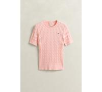 Gant - Zopfstrick Kurzarmpullover apricot pink - Gr. - XL