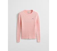 GANT - Zopfstrick Rundhalspullover apricot pink - Gr. - L
