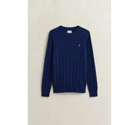 GANT - Zopfstrick Rundhalspullover aus Baumwolle rich navy - Gr. - XXL