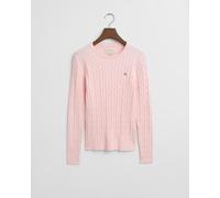 GANT - Zopfstrick Rundhalspullover aus Stretch-Baumwolle salmon - Gr. - S