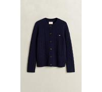 GANT - Zopfstrick Strickjacke aus Lambswool evening blue - Gr. - XL