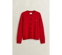 Gant - Zopfstrick Strickjacke aus Lambswool ruby red - Gr. - XL