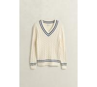 GANT - Zopfstrick V-Neck Pullover aus Baumwolle - Gr. - M