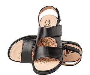 Ganter Damen GINA-G Riemchensandalen, Schwarz (schwarz 0100)