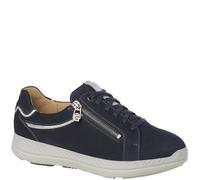 Ganter Karla Luise 2099123500 Dunkelblau - Schnürschuh mit loser Einlage - Damenschuhe Bequeme Schnürschuhe, Blau, leder (softnubuk) für Damen, blau, Gr. 38 EU
