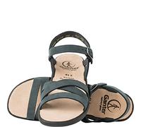 Ganter Sandalen Sonnica Damen Offene Keilabsatz-Sandalen Blau Größe 39