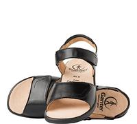 Ganter Damen Sonnica-e Offene Sandalen mit Keilabsatz, Schwarz, 43 EU Schmal