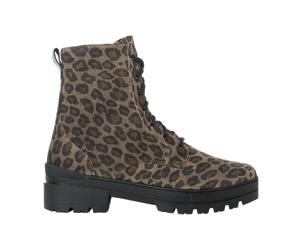 Ganter Gela Stiefelette darktaupe für Damen, animal, Größe 38 EU / 5 UK