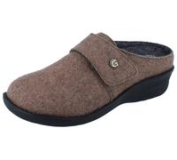 GANTER Hera H Damen Hausschuhe Clogs beige braun toffee/ anthrazit Merino Textil