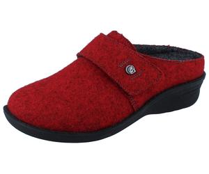 GANTER Hera H Damen Hausschuhe Clogs rot red/ antrazit Merino Textil