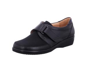 Ganter Inge 204721-100 Schwarz - Slipper mit loser Einlage - Damenschuhe Bequeme Ballerina / Slipper, Schwarz, leder, absatzhöhe: 20 mm für Damen, schwarz, Größe 38 ½ EU / 5,5 UK