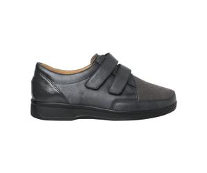 Ganter Karin 0-205760 Anthrazit (Grau) - Slipper mit loser Einlage - Damenschuhe Bequeme Ballerina / Slipper, Grau, leder (pearlcalf) für Damen, grau, Größe 39 EU